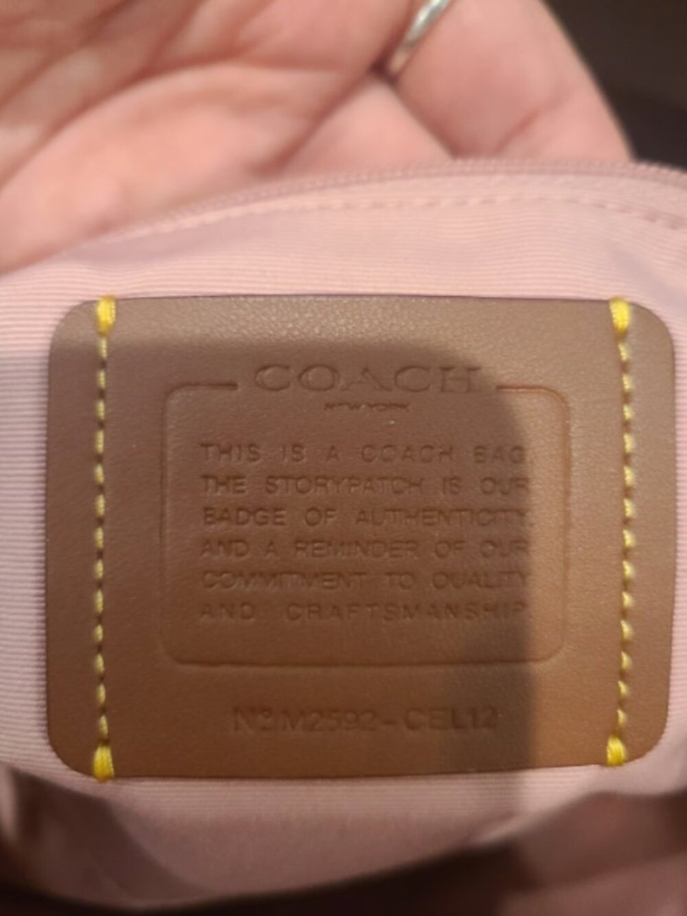 Coach CEL12 Pink Shoulder Bag Signature Canvas Handbag Floral Detail - Picture 6 of 8
